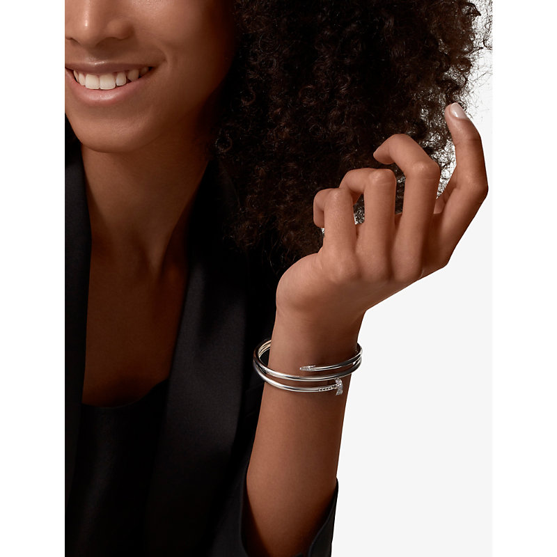 Womens White Gold Juste Un Clou 18ct and 0.51ct Brilliant-cut Diamond Bracelet 17cm