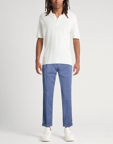 Man Pants Navy Size 28 Cotton, Elastane