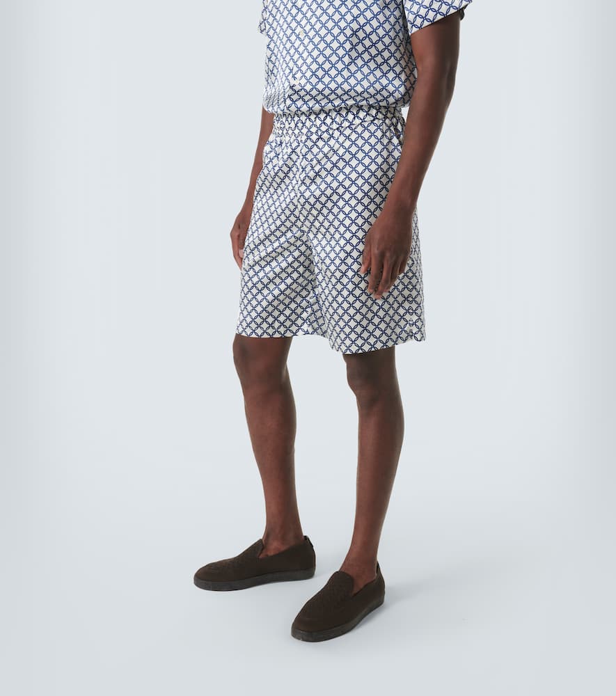 Palma printed silk-blend shorts