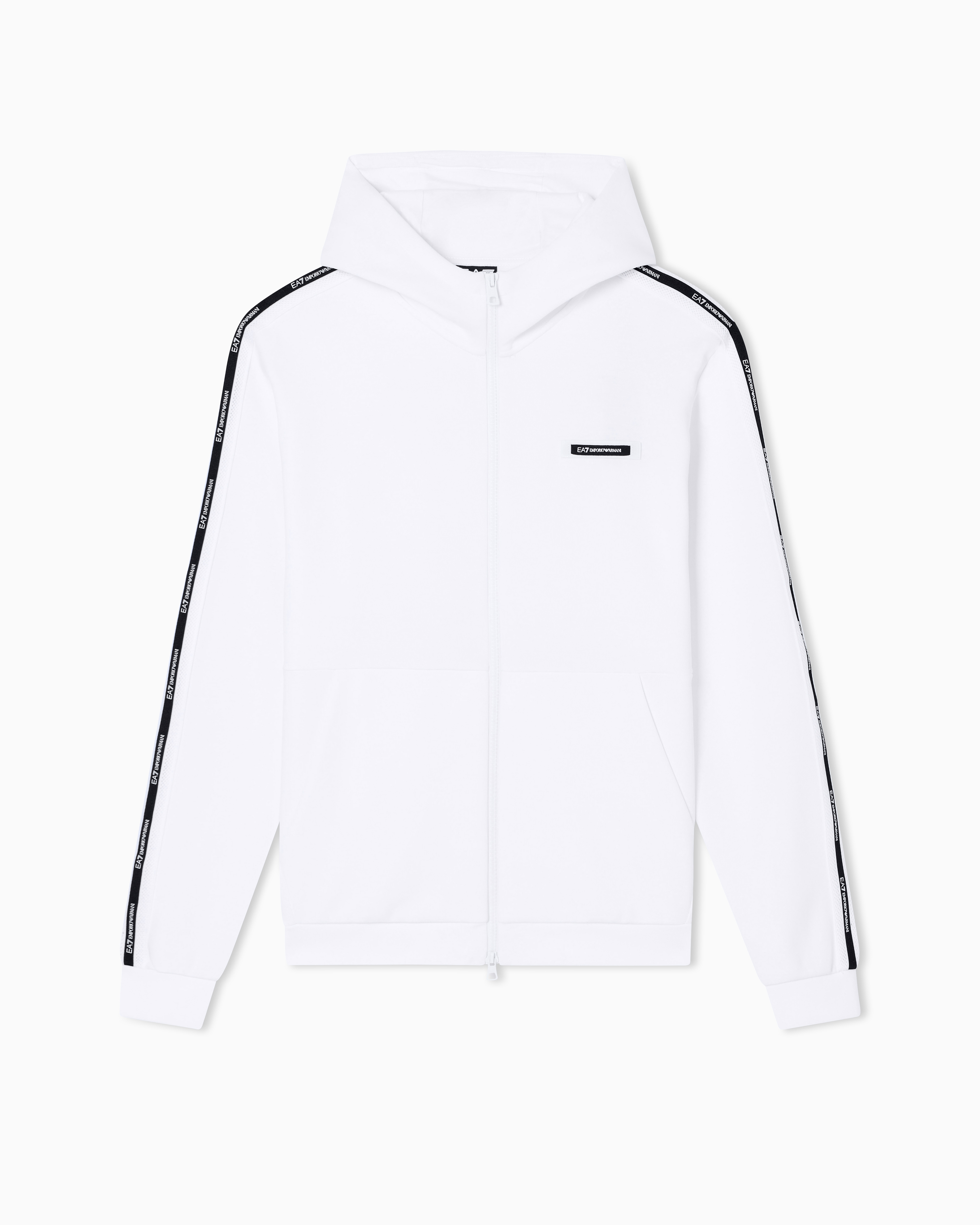 Logo Series cotton-blend interlock hooded sweatshirt
