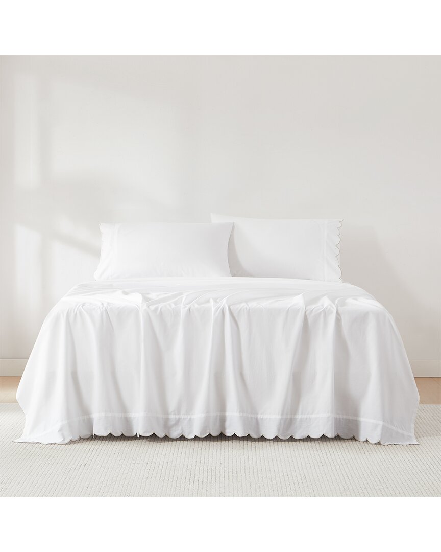 Coastal Chic Scalloped Edge Cotton Sheet Set