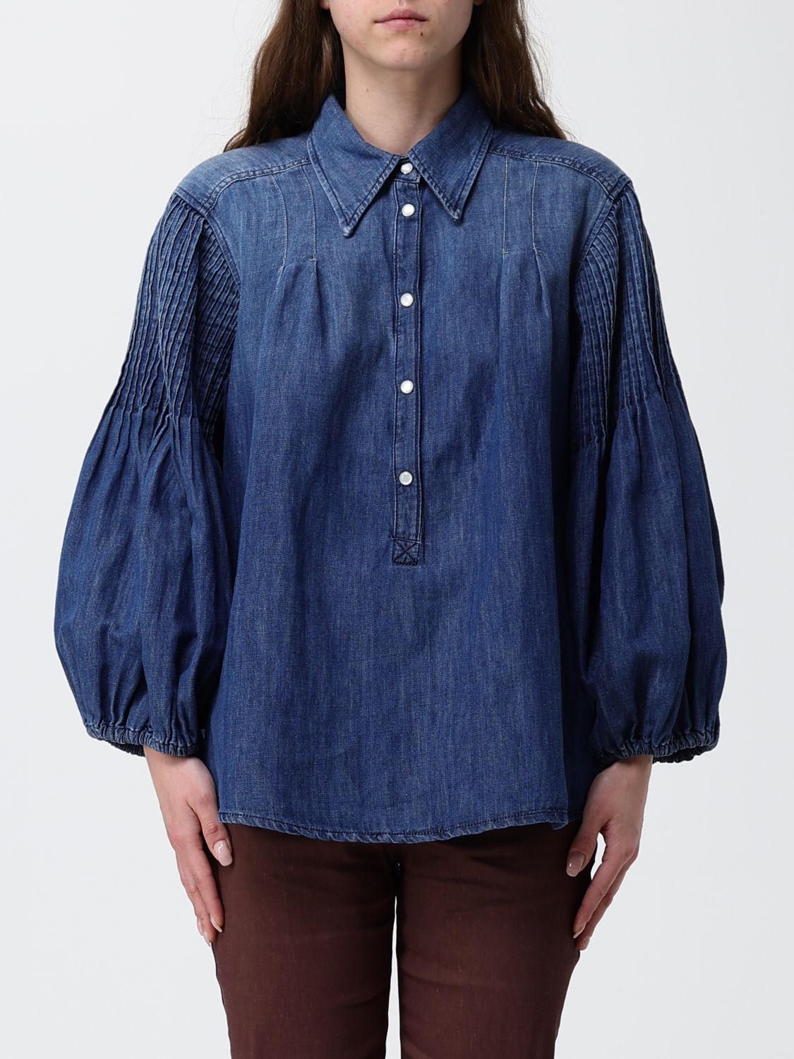 Shirt Woman color Denim