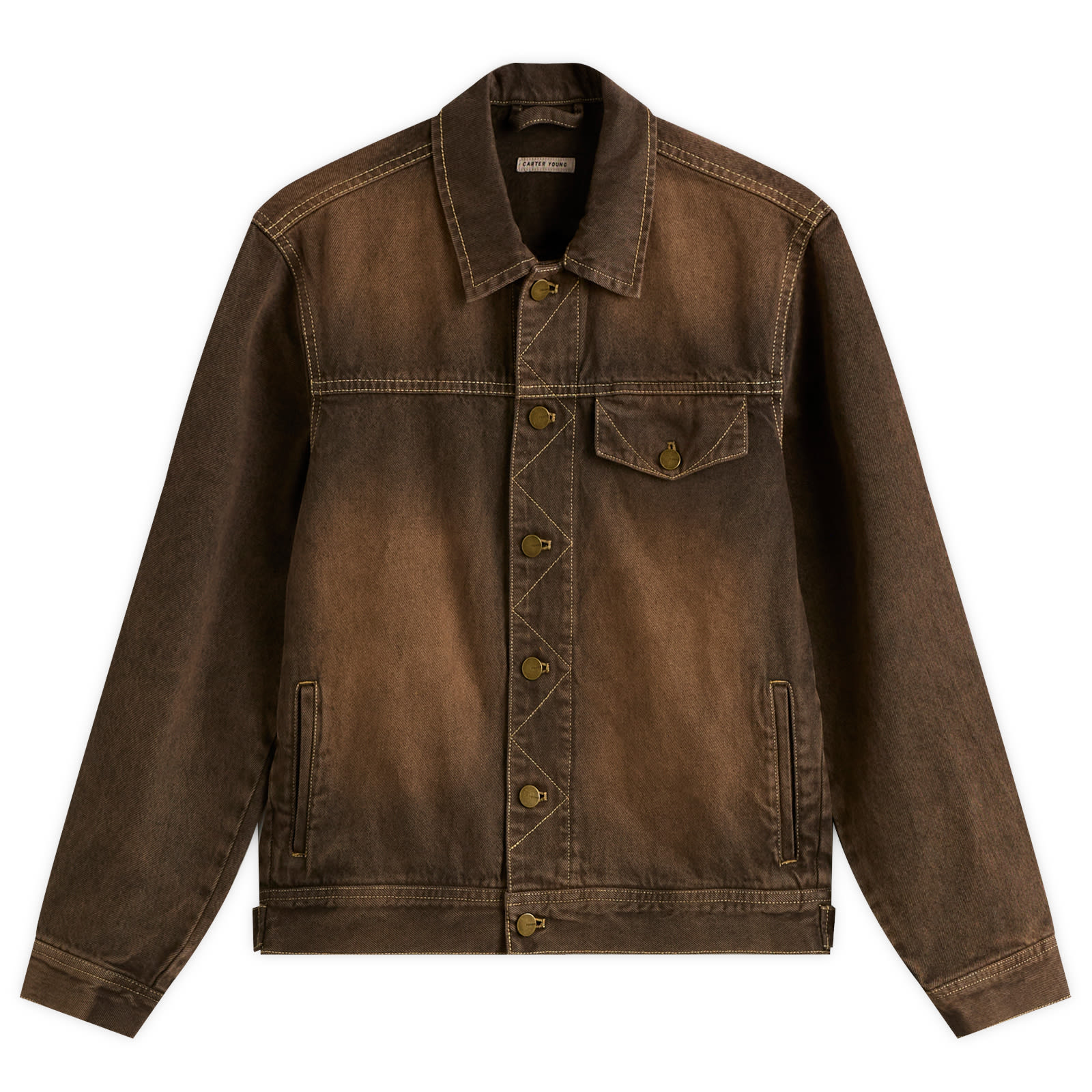Men's Arch Denim Jacket Brown Overdye