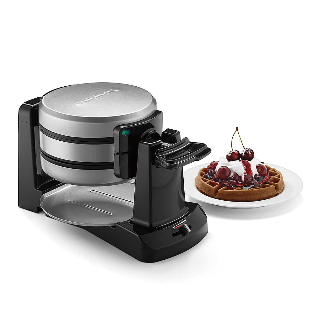 Double Flip Belgian Waffle Maker - Stainless Steel & Black