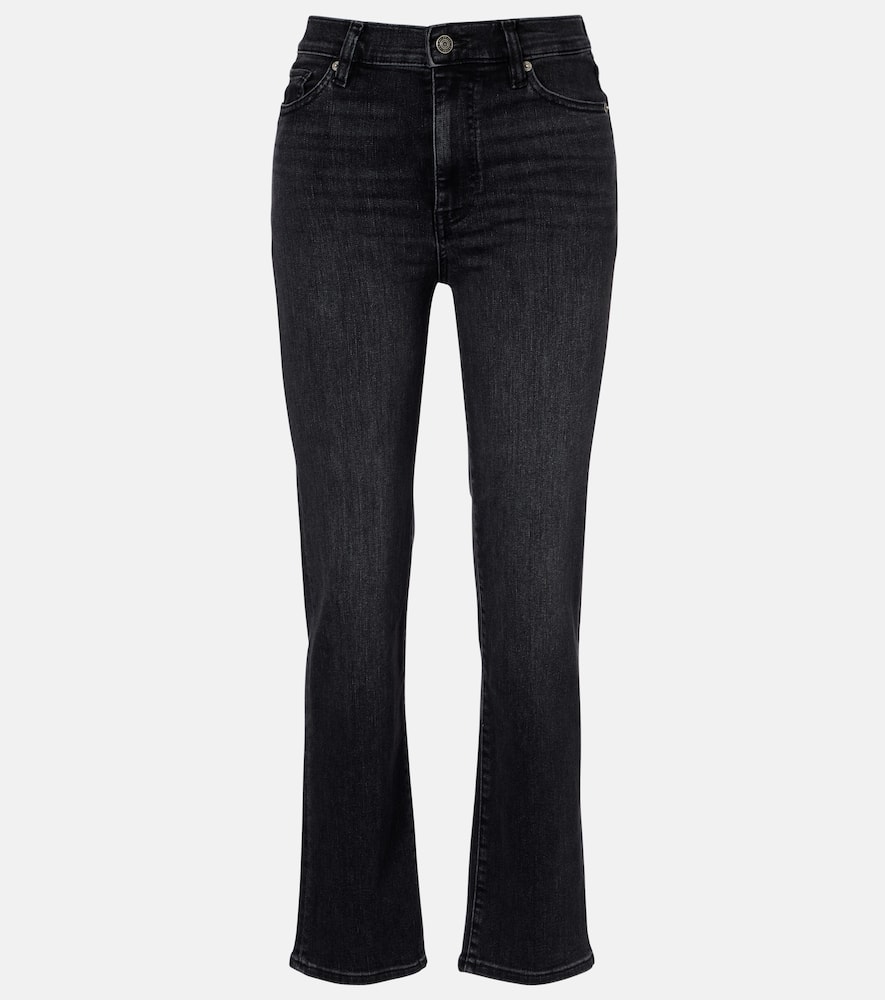 Le Sleek cropped high-rise straight jeans
