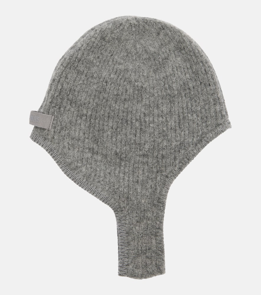 Ribbed-knit alpaca and wool-blend hood