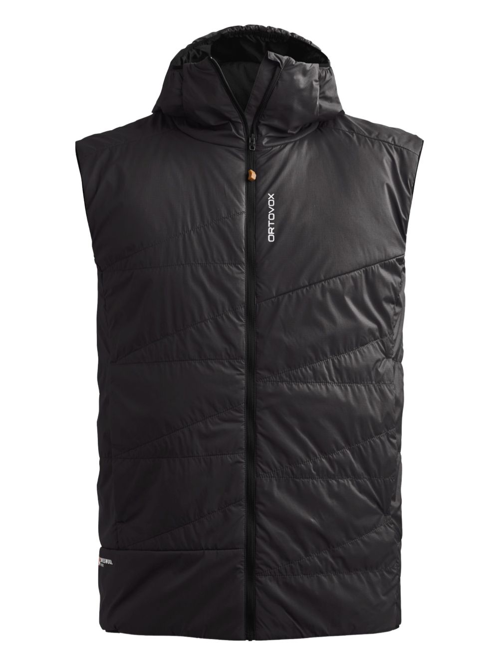 Hooded quilted vest - Black