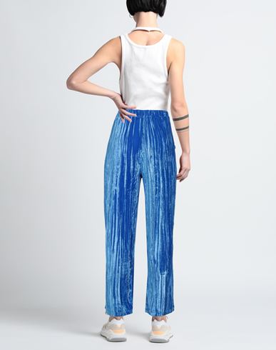 Sleep No More Woman Pants Bright blue Size L Viscose, Silk