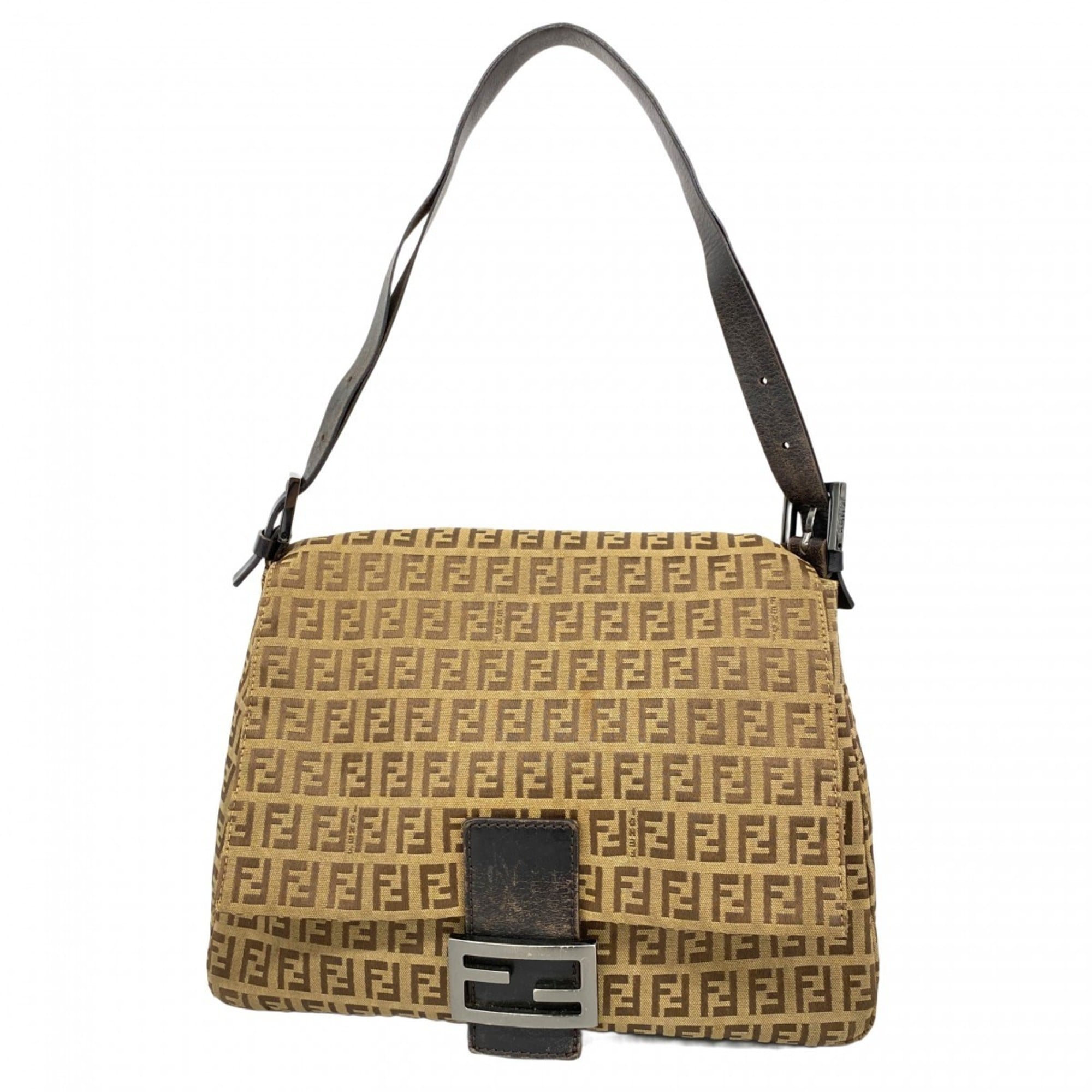 Fendi Brown Nylon Canvas Handbag Pre-Owned