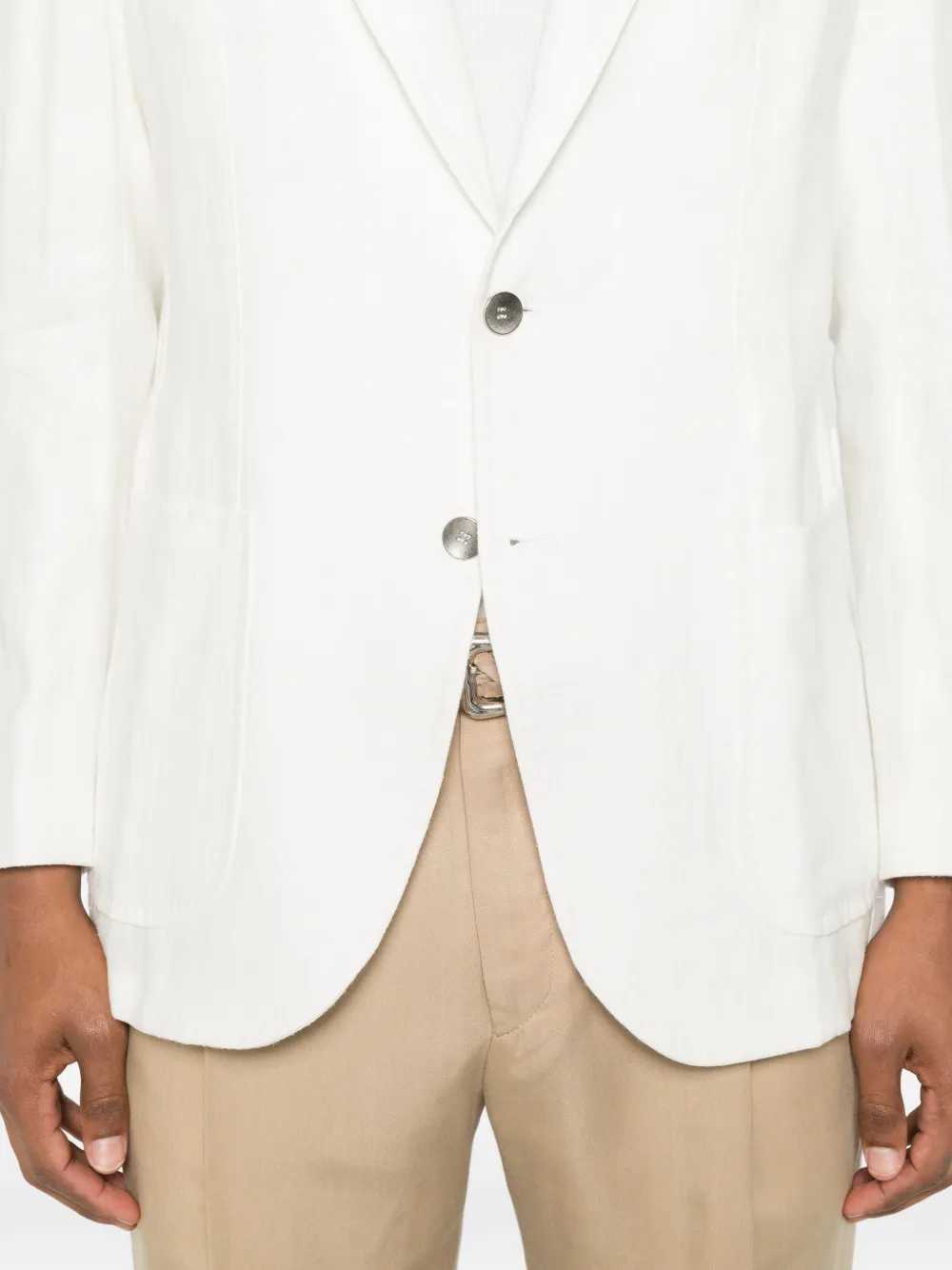 Sartorio Napoli Blazer en lin à simple boutonnage