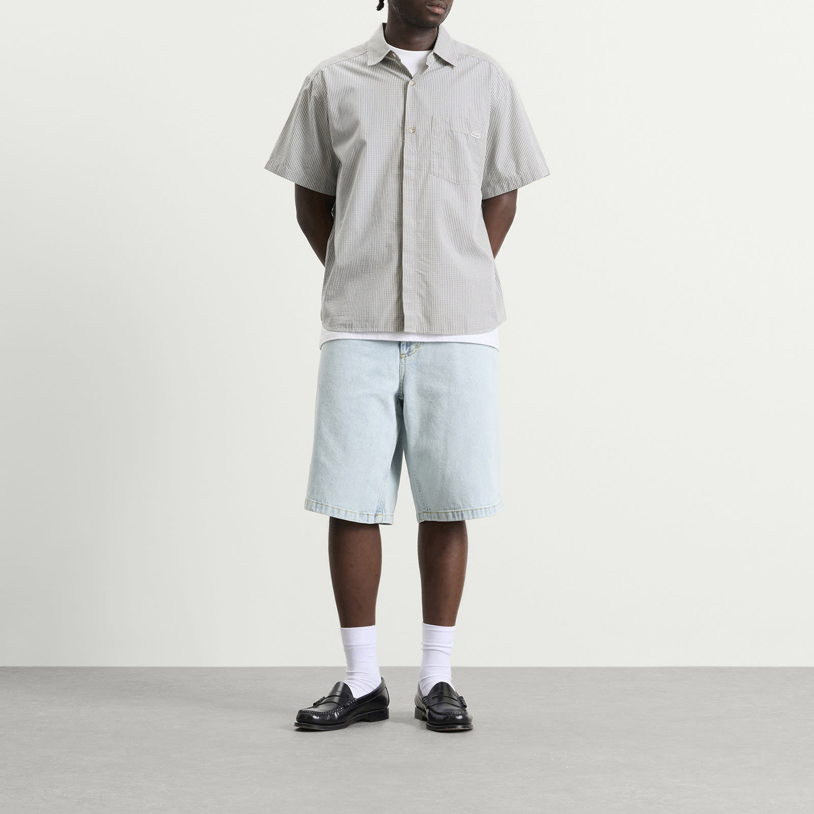 Men's Mitch Short Sleeve Shirt Blue Check