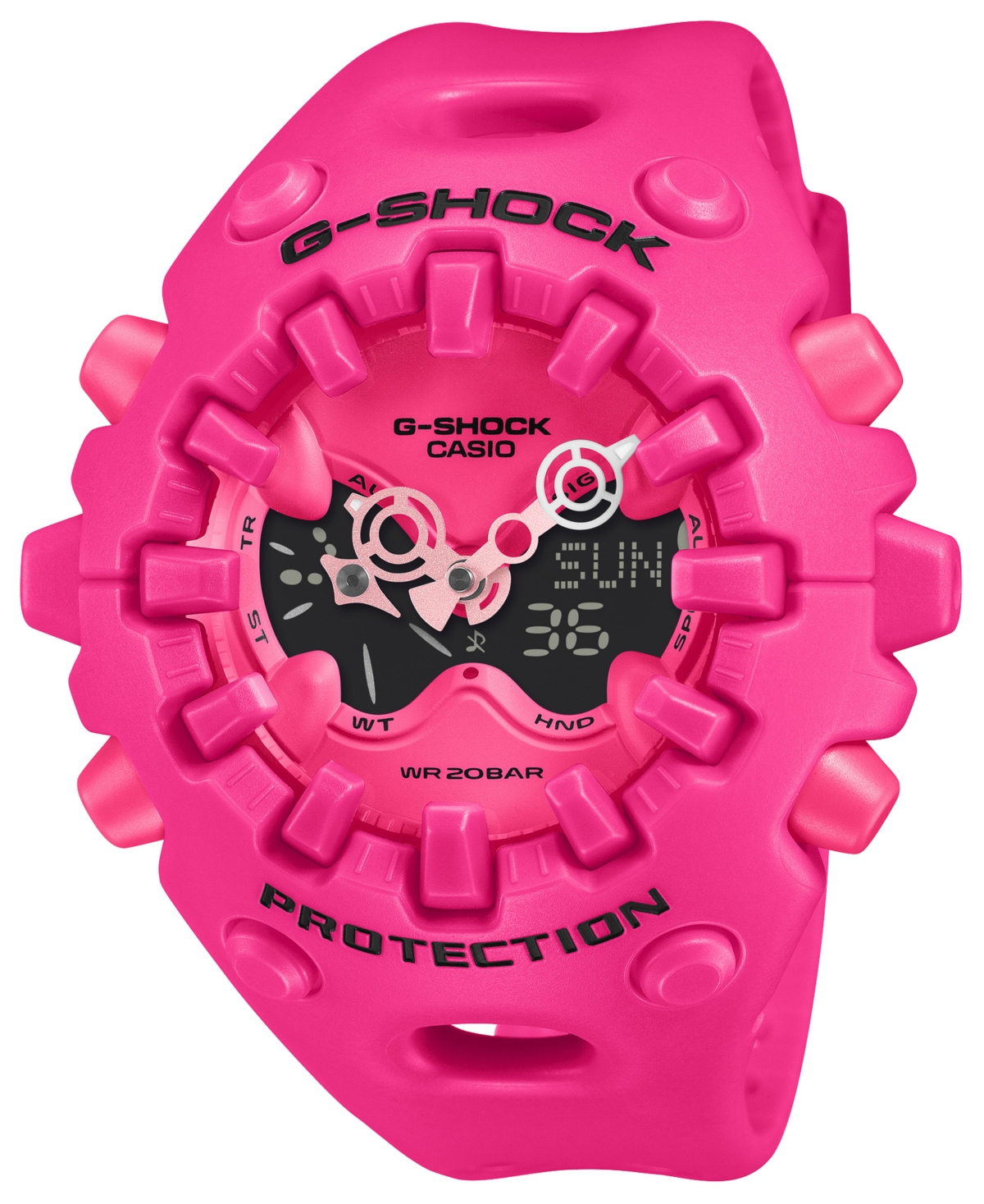 Men's Japanese Quartz Pink Resin Watch, 58.2mm - Pink