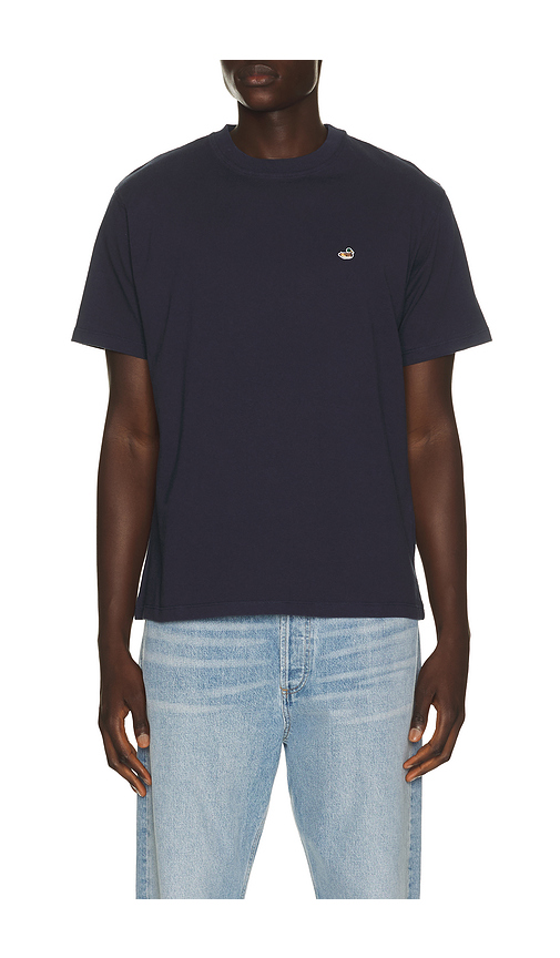 Edmmond Studios Duck Patch Tee in Navy. XL/1X. Also in S