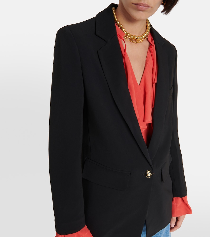 Single-breasted cady blazer