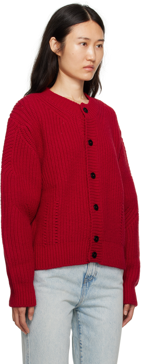 Red Chunky Cardigan