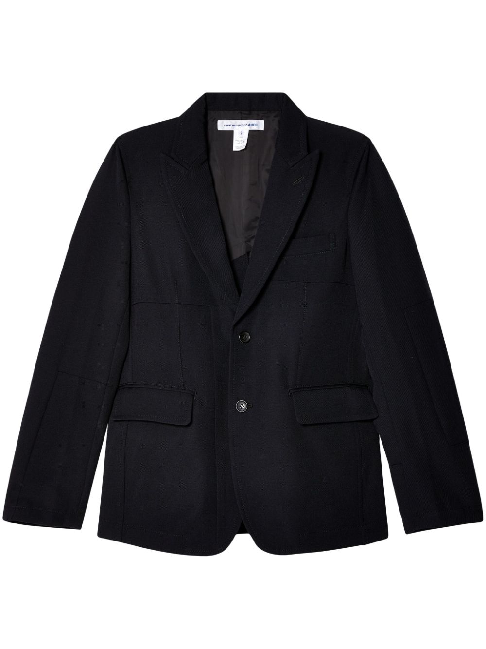 Single-breasted wool blazer - Blue