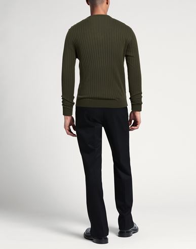 Man Sweater Military green Size 48 Cotton