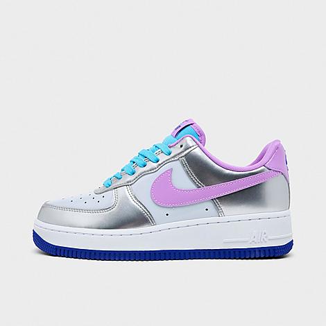 Women's Air Force 1 '07 "WNBA All-Star Weekend" Casual Shoes in Chrome/Fuschia Flow/Pure Platinum