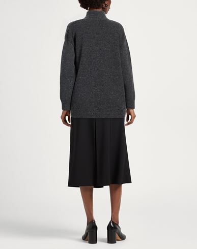 Woman Turtleneck Charcoal Size S Wool, Polyamide, Elastane