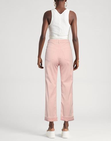 Woman Jeans Pink Size 26 Cotton, Elastane