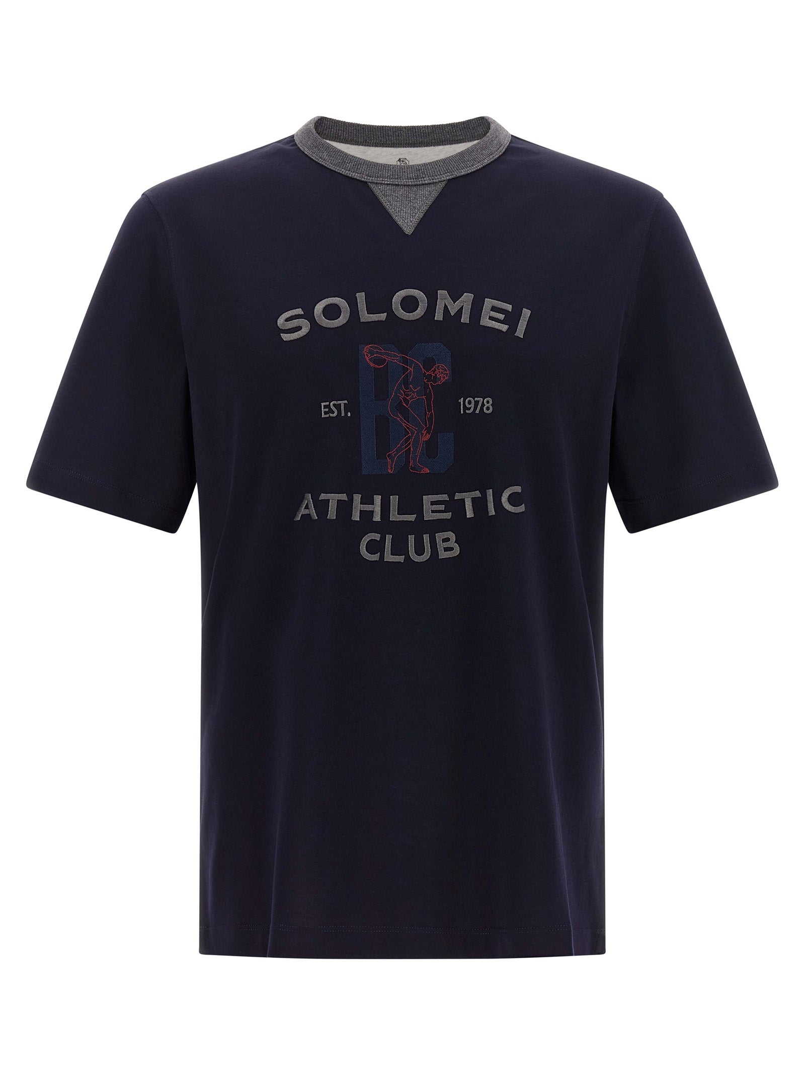 Logo-Graphic Cotton T-Shirt — Navy