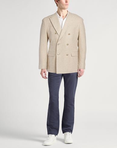 Man Blazer Beige Size 36 Wool, Silk, Cashmere, Elastane