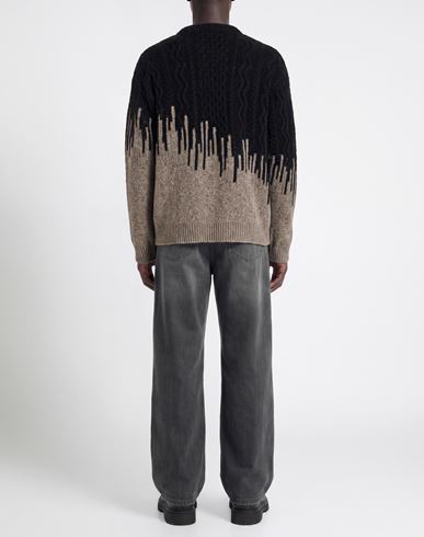 Man Sweater Black Size L Wool, Polyamide, Viscose
