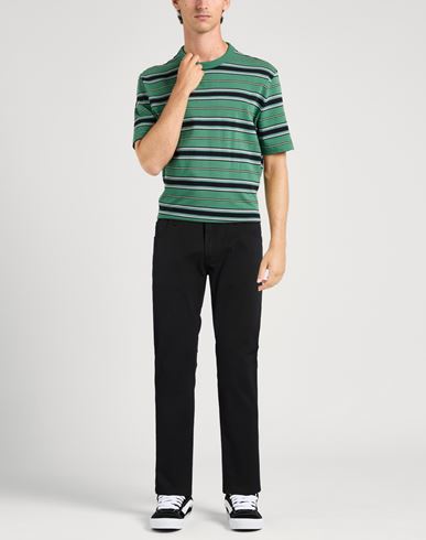 Green Flag Man Pants Black Size 31 Cotton, Elastane