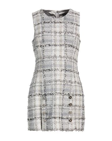 Woman Mini dress Light grey Size 6 Synthetic fibers, Wool, Polyamide, Metallized polyamide, Cotton