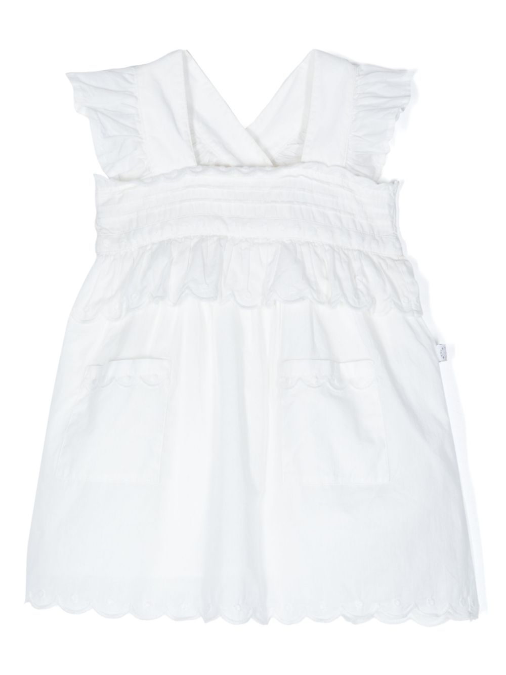 Broderie-anglaise cotton dress - White