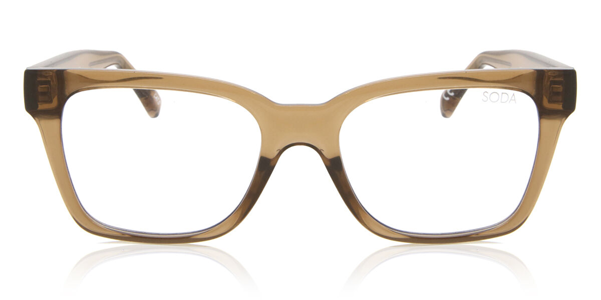 Soda Shades PRINCE Crystal Taupe Men's Eyeglasses Brown 52 - Blue Light Block Available