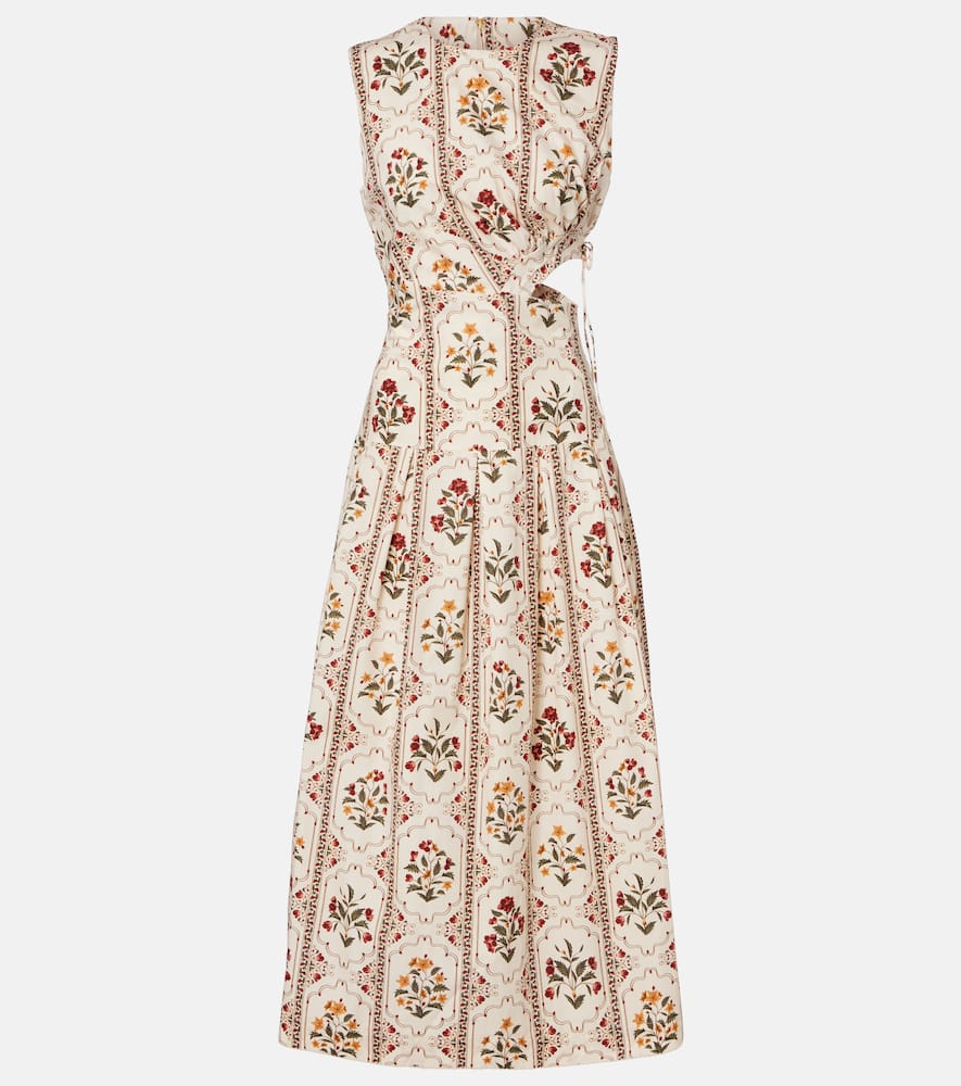 Otoño Andes floral cotton midi dress