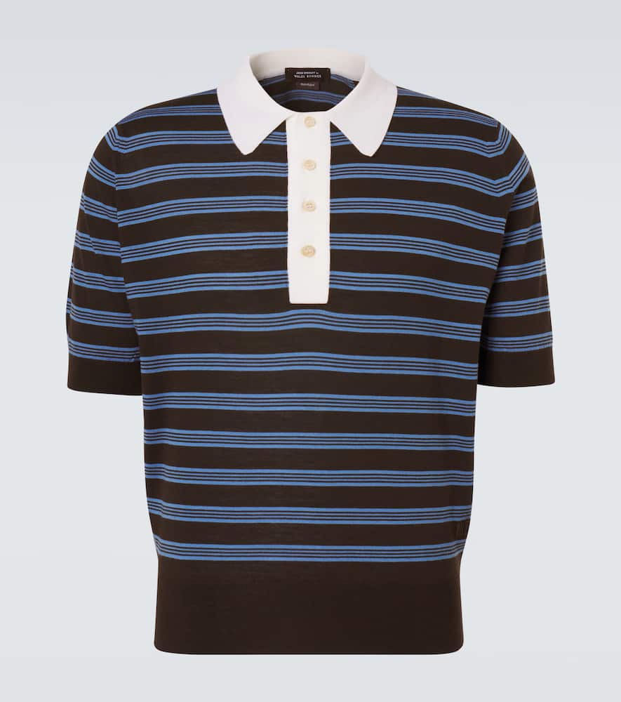 Breeze striped wool polo sweater