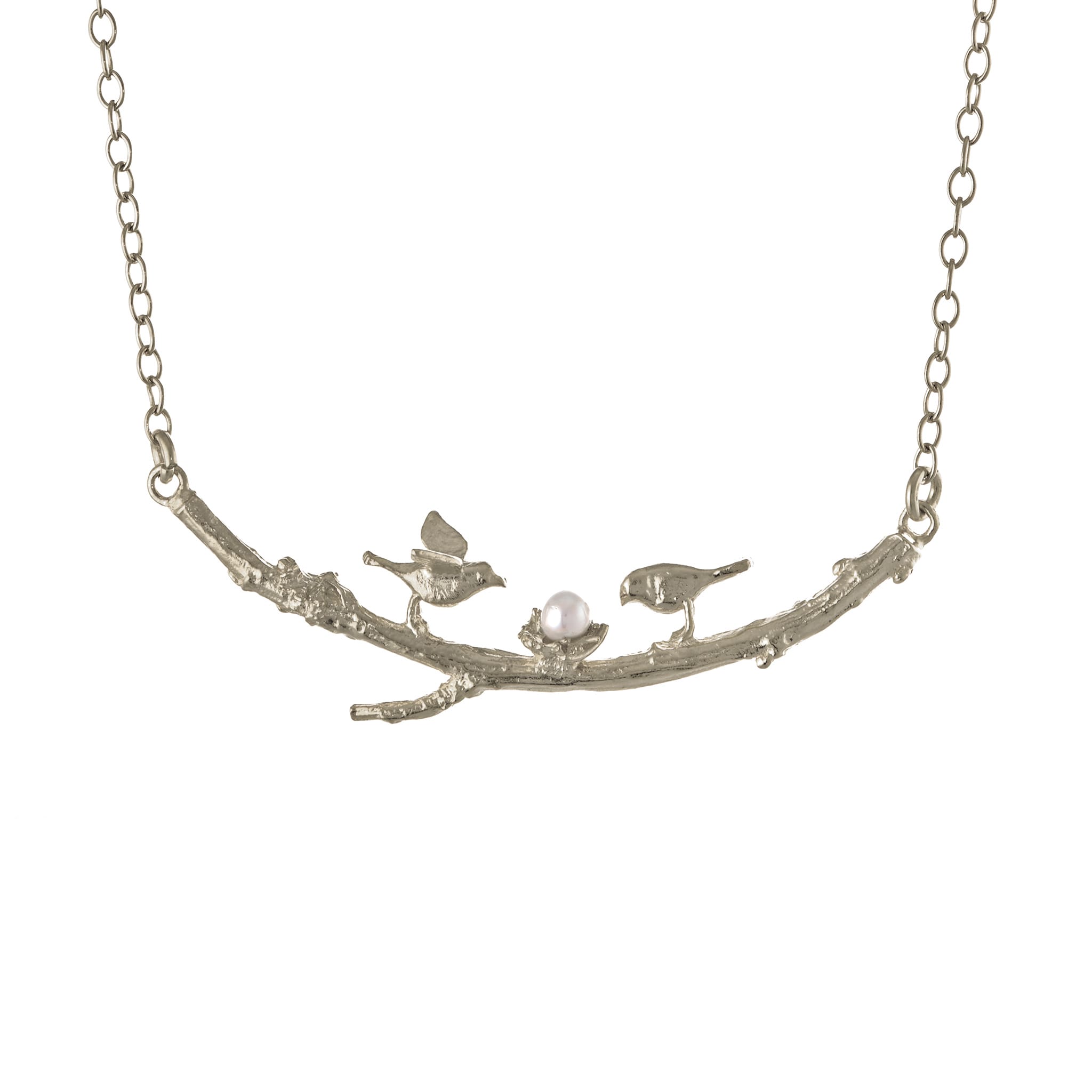Two Birds on a Branch Necklace by Jewellery