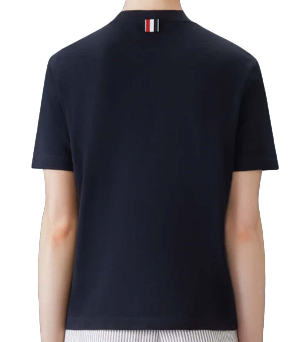 Thom Browne - short sleeve t-shirt engineered four bar stripe