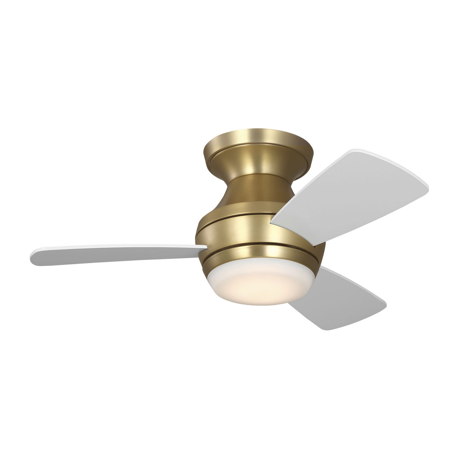 Burnished Brass 32" Ceiling Fan from the Ikon 32 Hugger LED Collection