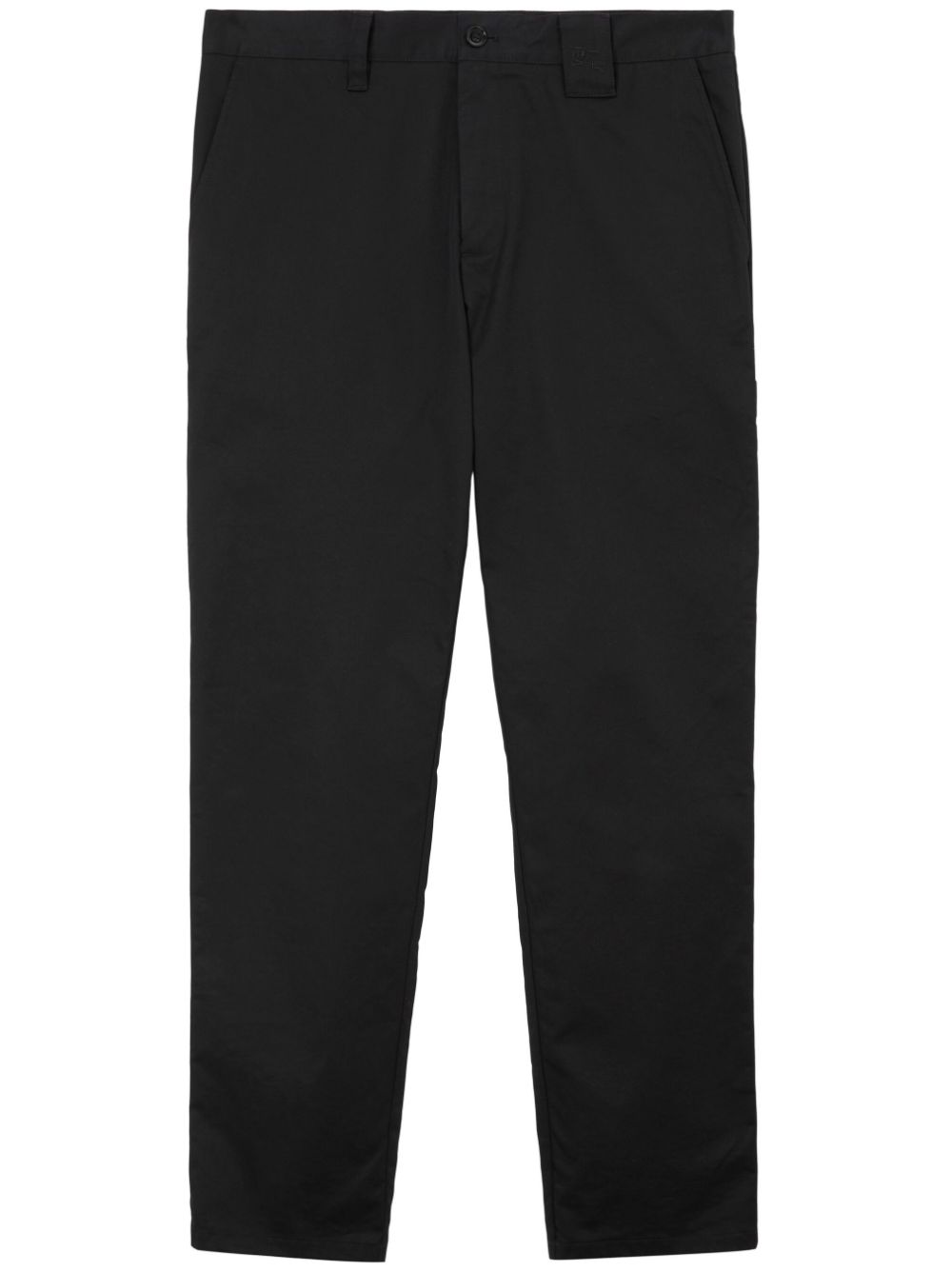 Straight-leg cotton trousers - Black