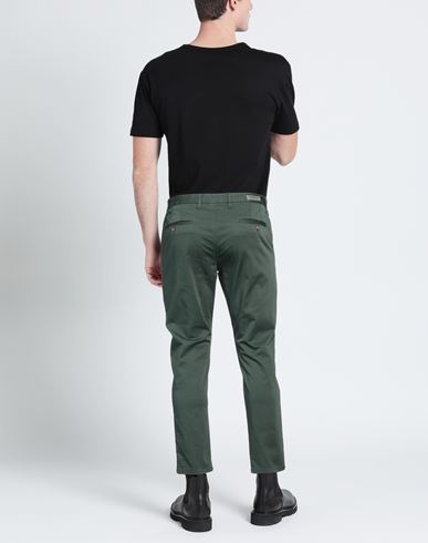 Man Pants Military green Size 36 Cotton, Elastane