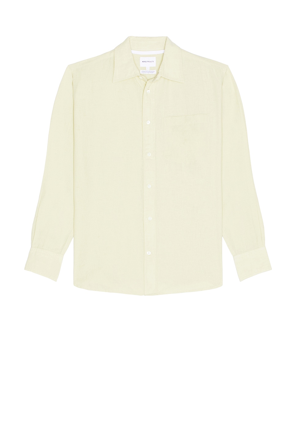 Norse Projects Algot Relaxed Cotton Linen Shirt in Yellow. -  XL/1X also in