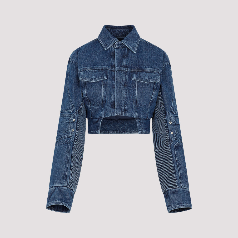 Motorcycle Hole Crop Jacket