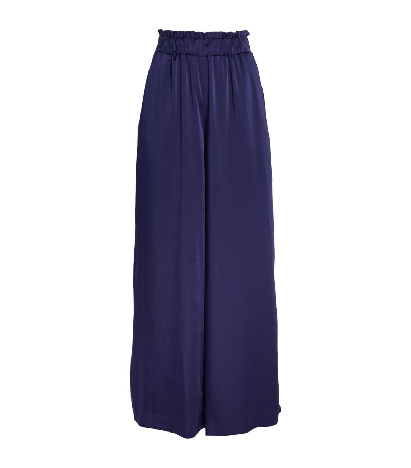 Satin Wide-Leg Trousers