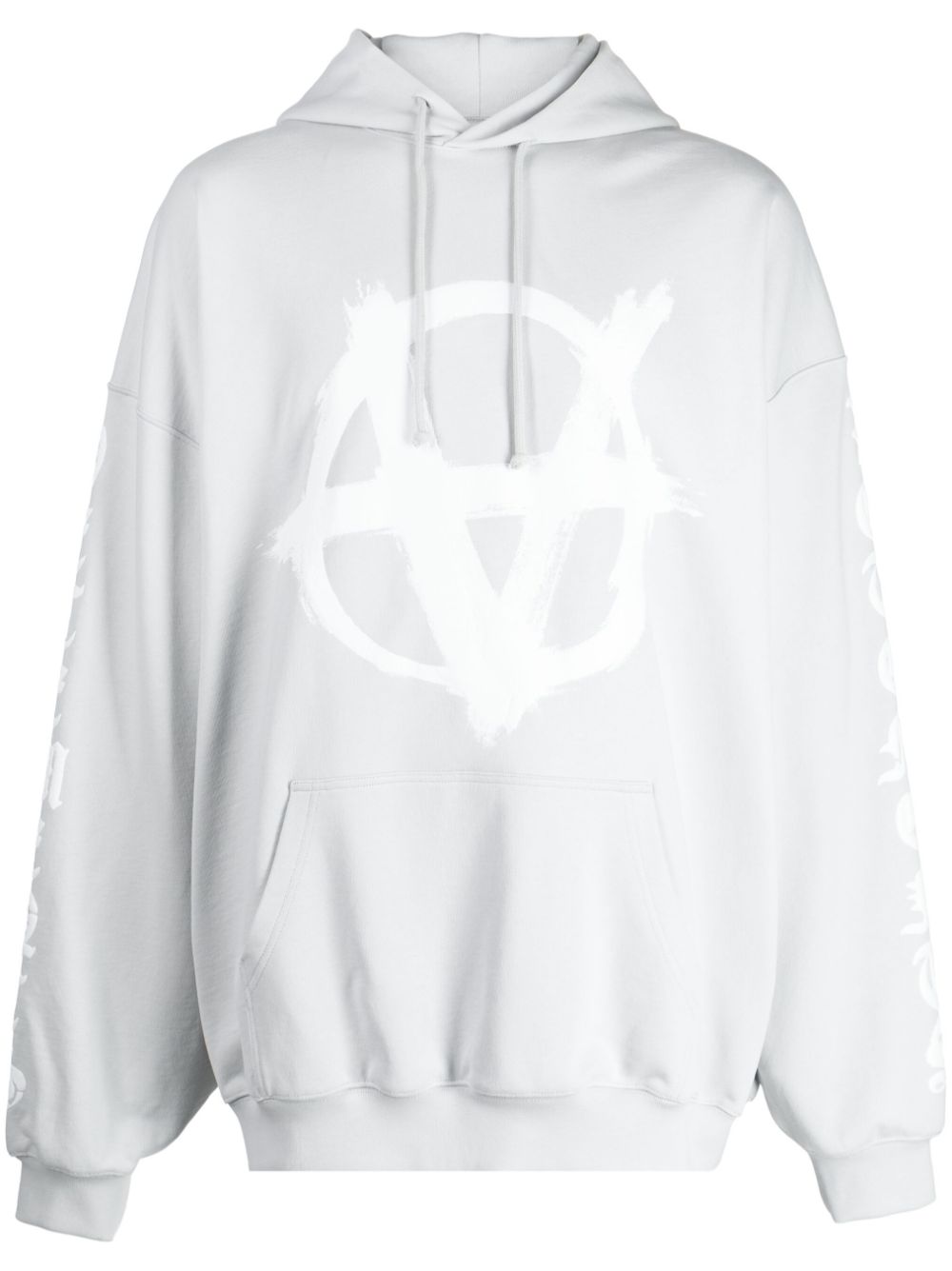 Logo-print cotton hoodie - Black