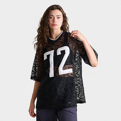 Women's Sportswear Chill Lace Oversized Jersey in Black/White