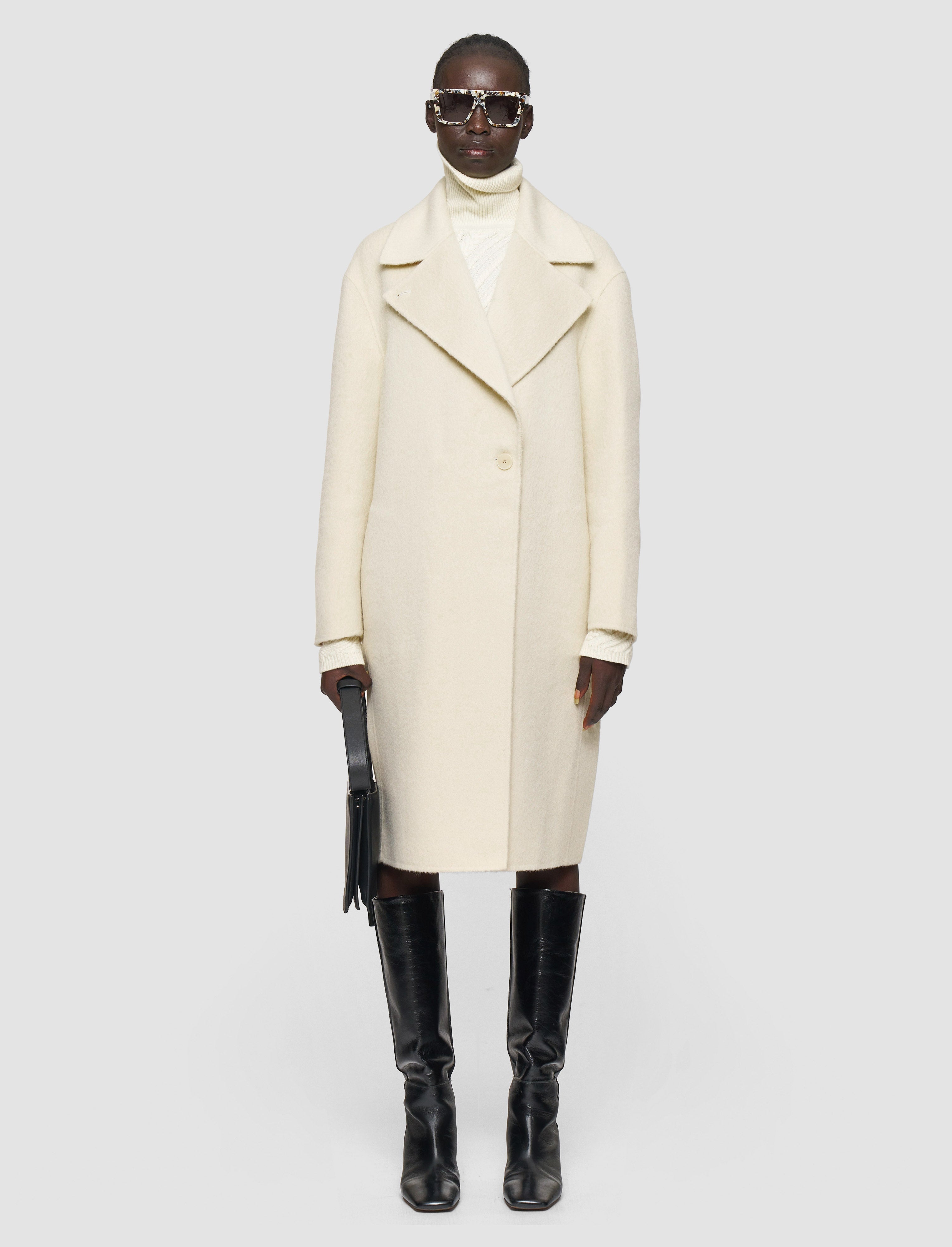 Yves Brushed Double Face Alpaca Coat - 32