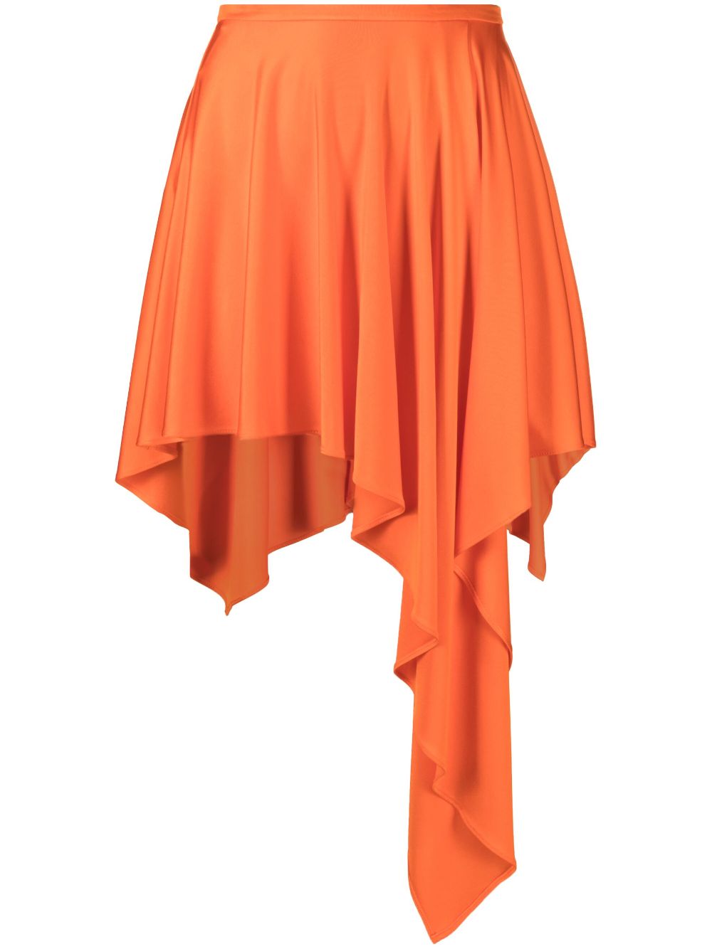 Asymmetric draped skirt - Orange