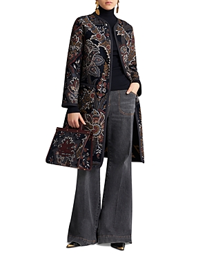 Paisley Floral Jacquard Coat