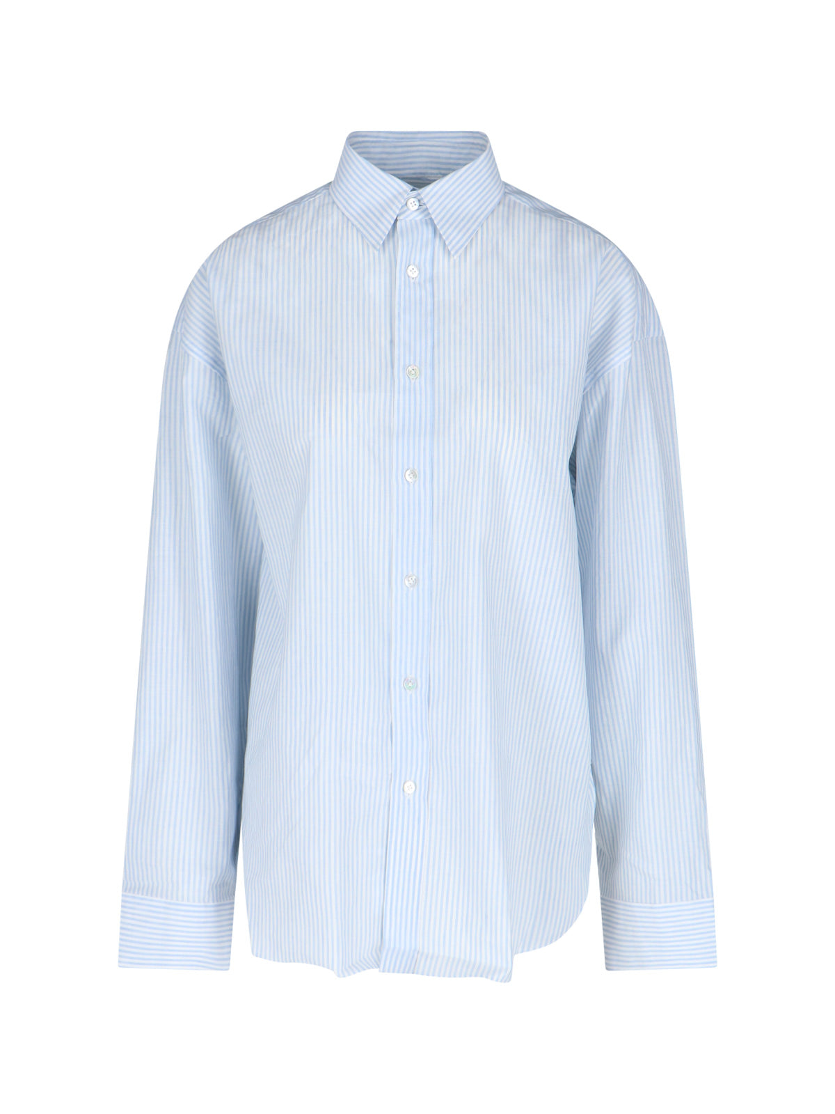 Silk-Cotton Linen Button-Front Shirt
