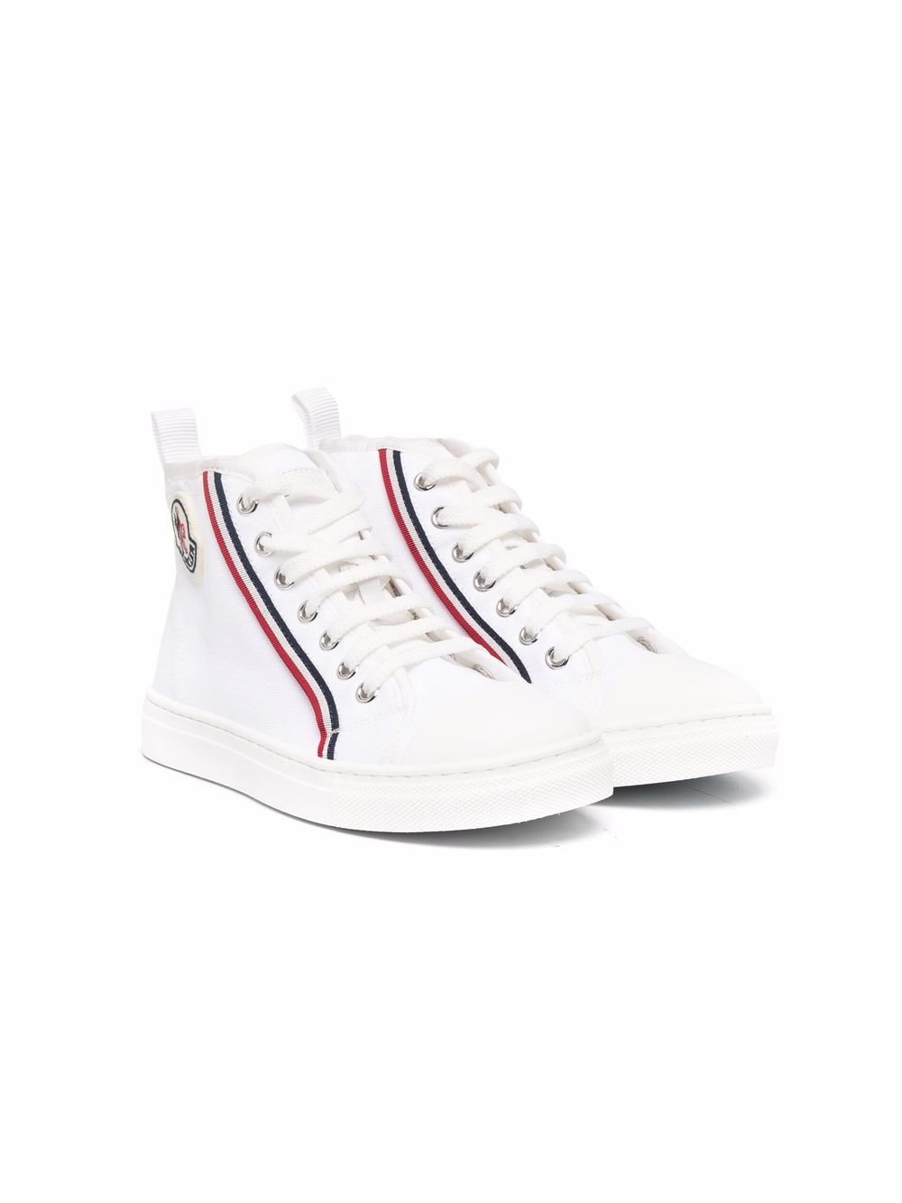 High-top lace-up trainers - White