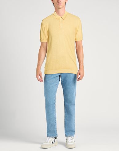 Man Sweater Pastel yellow Size 40 Cotton