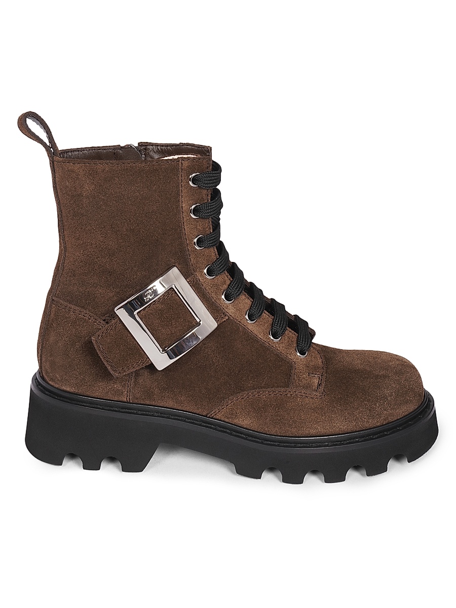 Women's Viv Rangers Truck Leather Ankle Booties - Marrone